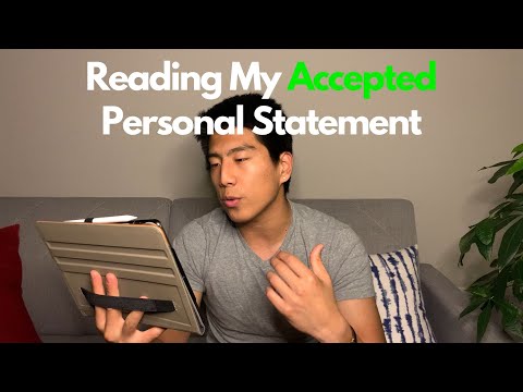 Reading My (ACCEPTED) Medical School Personal Statement