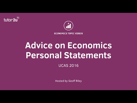 Advice on Economics Personal Statements