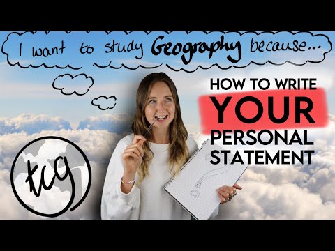 How to write a PERSONAL STATEMENT for GEOGRAPHY