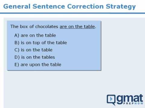 2. GMAT Sentence Correction Lesson: General Strategy