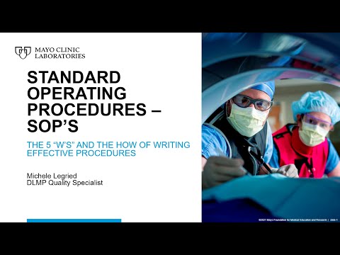 Standard Operating Procedures (SOPs): The 5 W’s and How