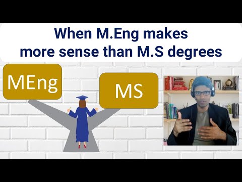 Why it makes more sense to do a MEng over a MS degree I Master of Science vs Master of Engineering