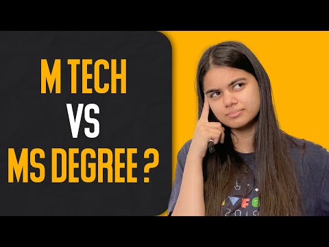 Mtech vs MS | What to choose ?