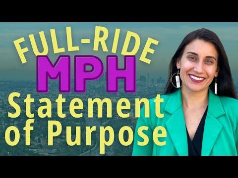 Scholarship winning Statement of Purpose - Masters of Public Health 2021