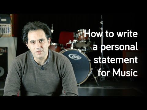 How To Write A Personal Statement For Music