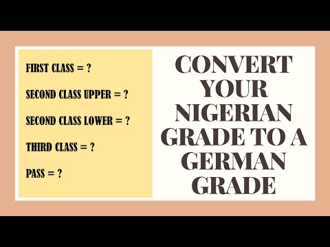 CGPA CONVERSION || NIGERIAN TO GERMAN DEGREE CLASSIFICATION