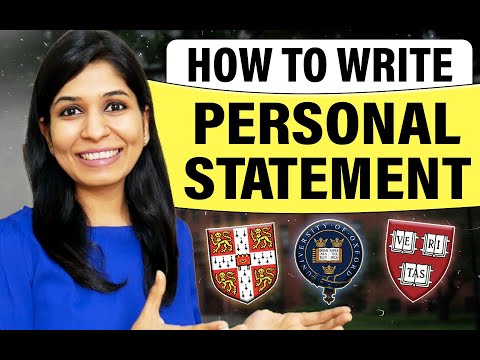 PERSONAL STATEMENT FOR STUDY ABROAD | 🔥 Explained with examples