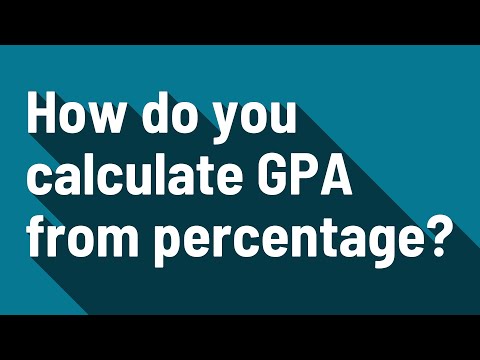 How do you calculate GPA from percentage?