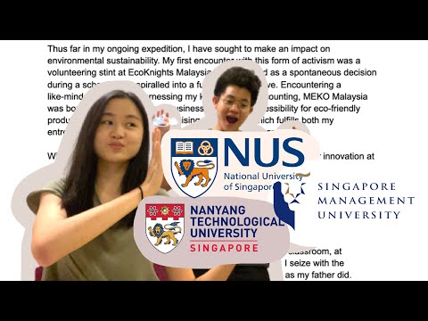 NUS, NTU, SMU: Reading our Personal Statements!