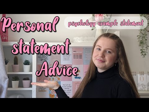 How to write a personal statement ||with example psychology personal statement!