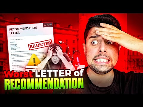 Worst Letter of Recommendation I have seen in 2024 - LOR Nightmare