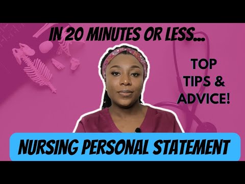 How to write a nursing personal statement FAST!