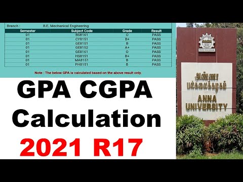 Anna University GPA CGPA calculation | how to calculate gpa in anna university regulation 2017 |GPA