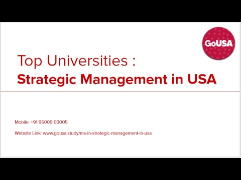 Strategic Management in USA | GoUSA @ +91 9500903005