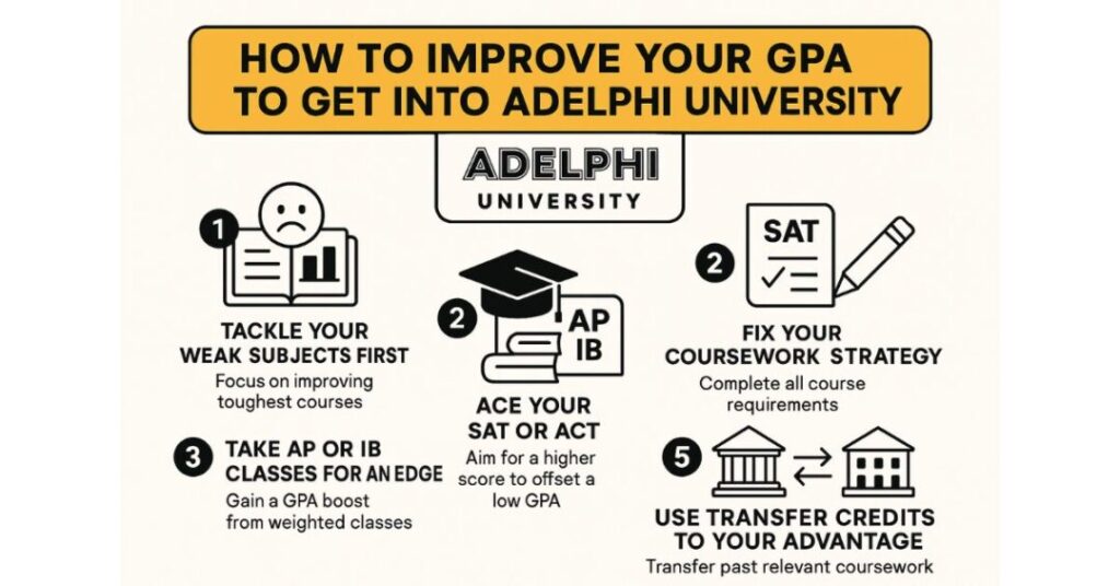 adelphi university gpa
