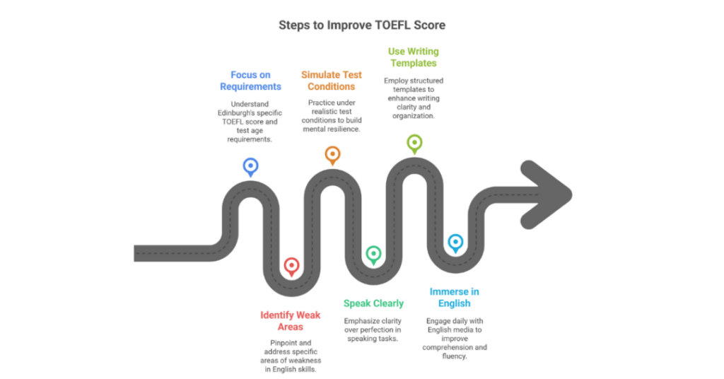 What is The Edinburgh University TOEFL English Language Requirements? 1 edinburgh university toefl requirement