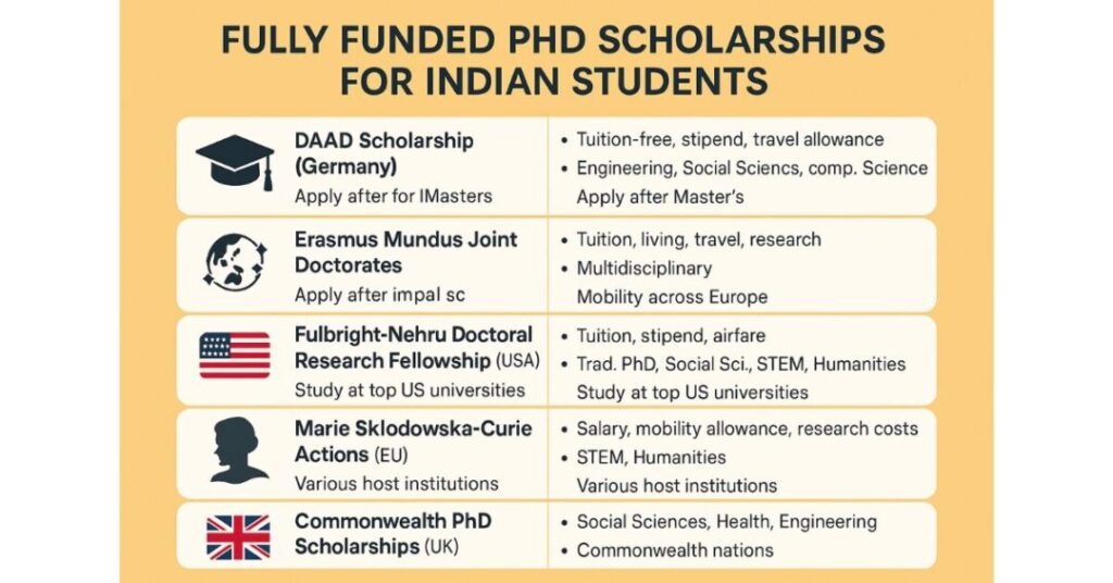 how to study phd abroad for free
